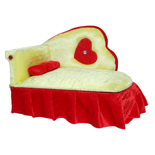 Beautiful Yellow Red Shaneel Work Bed With Storage