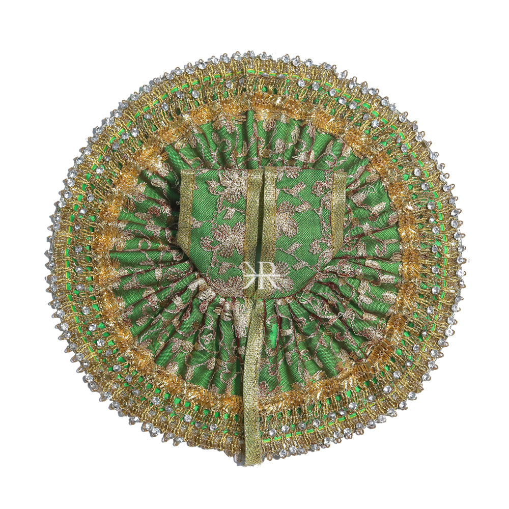 Green Embrodiery Gotta Stone Lace Work Dress
