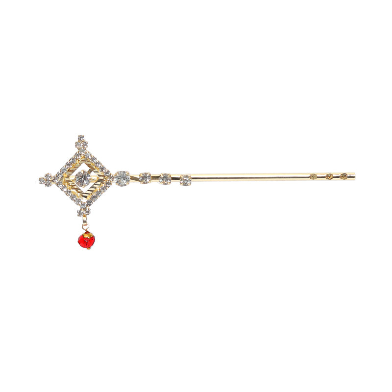 White Golden Stone Work Bansi / Flute