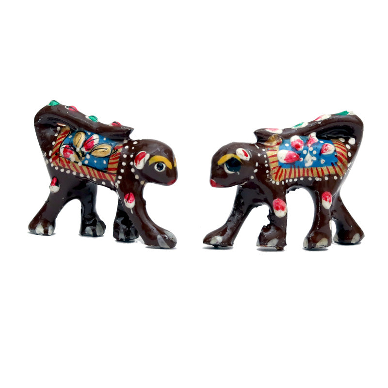 A Pair of Brown Meena Work Monkey