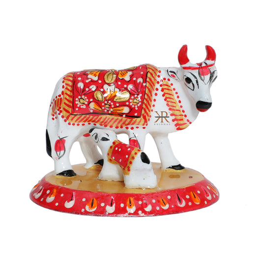 White Red Meena Work Cow With Calf