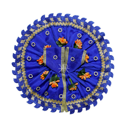 Blue Flower Stone patch Work Dress