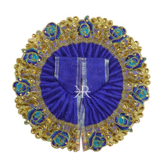 Blue Kundan Zari Lace Work Dress