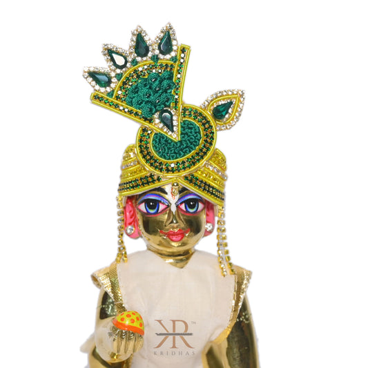 Golden & Green Hand Work Zardozi Mukut